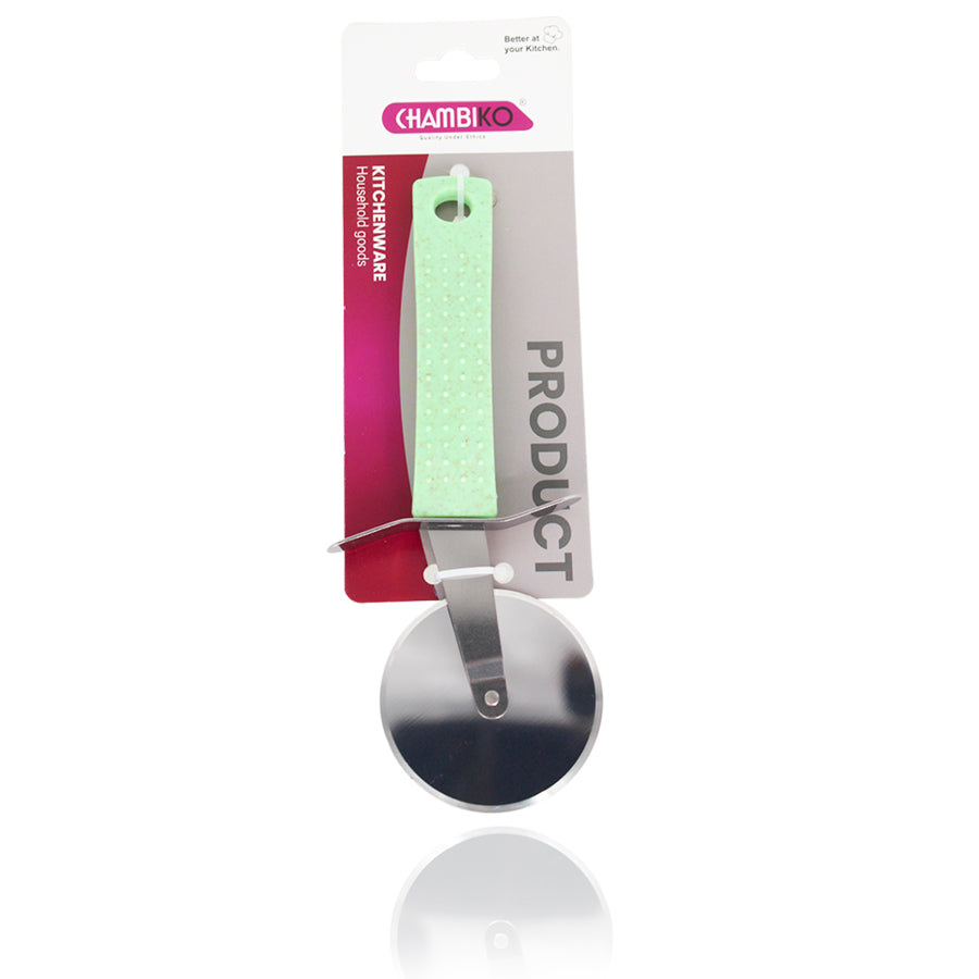 CHAMBIKO Pizza Cutter with Sharp Cutting Blade | Ergonomic Pizza Slicer Wheel for Pizza, Flatbread & Baked Foods