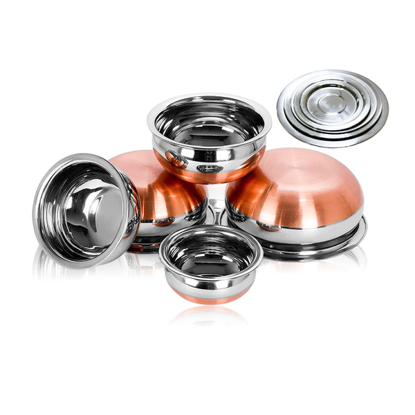 CHAMBIKO Stainless Steel Chutney Bowl with Lid | 22 Gauge Condiment Storage Bowl for Chutney, Sauce & Kitchen Essentials