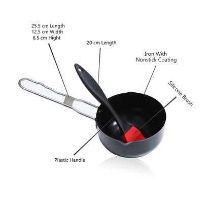 XPO BBQ Tray Set with Silicone Brush | Stainless Steel Grilling Accessories for Outdoor Cooking