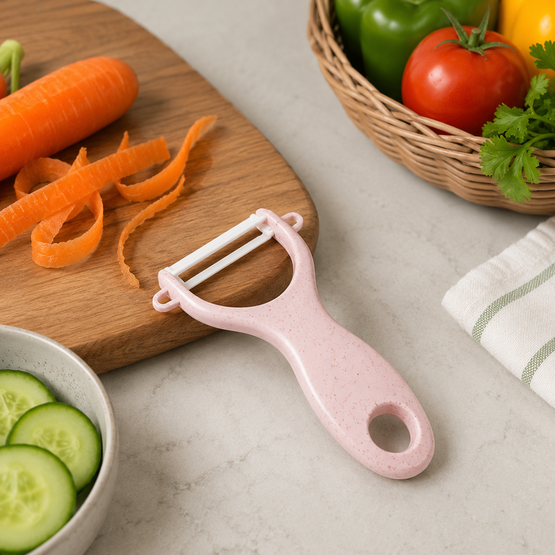 CHAMBIKO Plastic Vegetable Peeler with Sharp Precision Blade | Lightweight Kitchen Peeler for Fruits & Vegetables