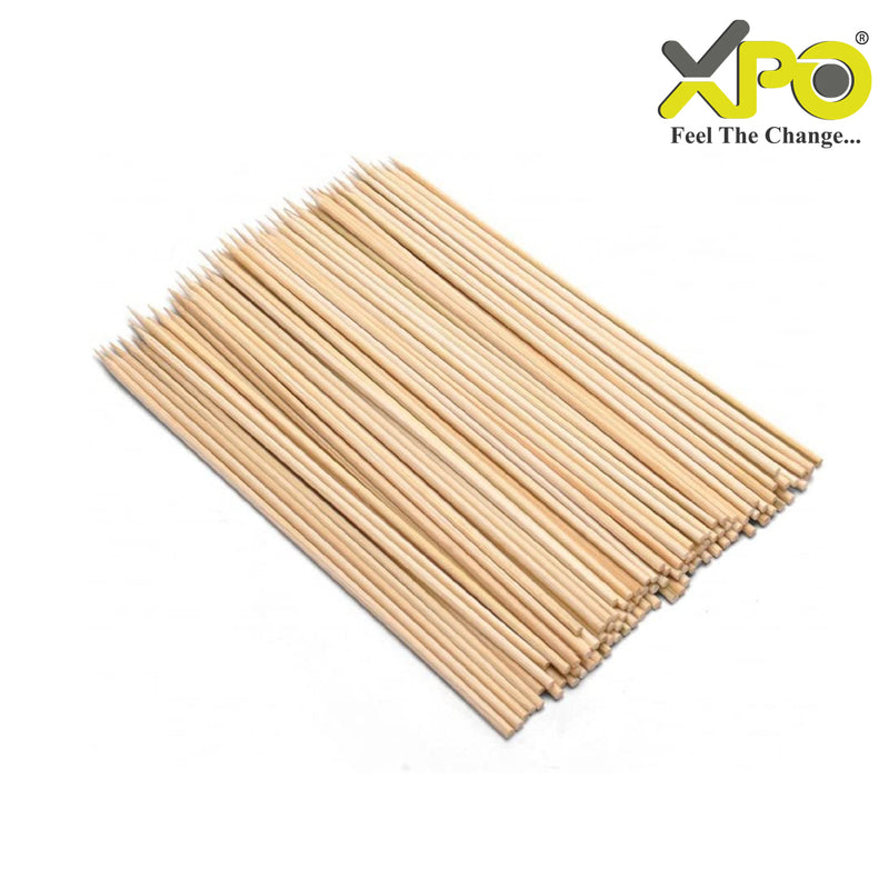 XPO Natural Bamboo Skewers 30 cm – Eco-Friendly BBQ Grill Sticks for Kebab, Satay & Food Preparation