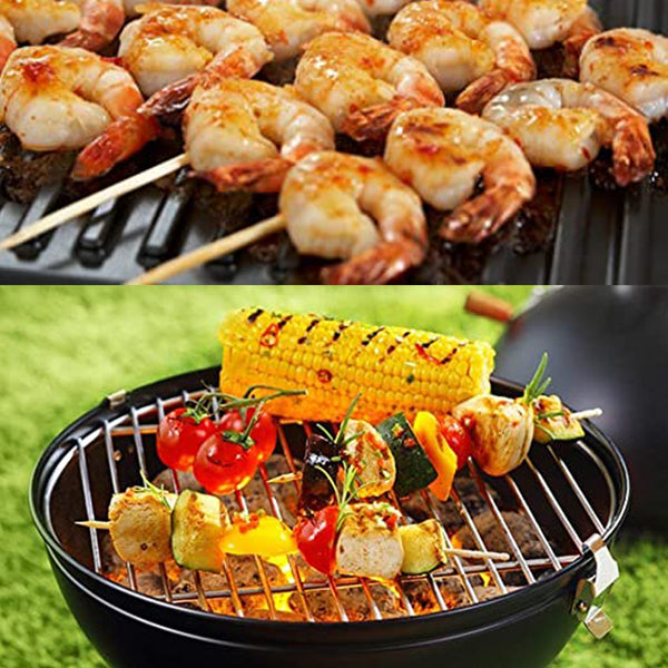 XPO Natural Bamboo Skewers 30 cm – Eco-Friendly BBQ Grill Sticks for Kebab, Satay & Food Preparation