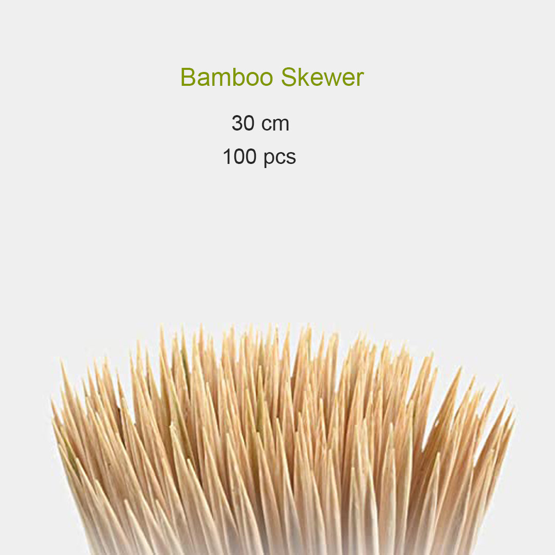 XPO Natural Bamboo Skewers 30 cm – Eco-Friendly BBQ Grill Sticks for Kebab, Satay & Food Preparation