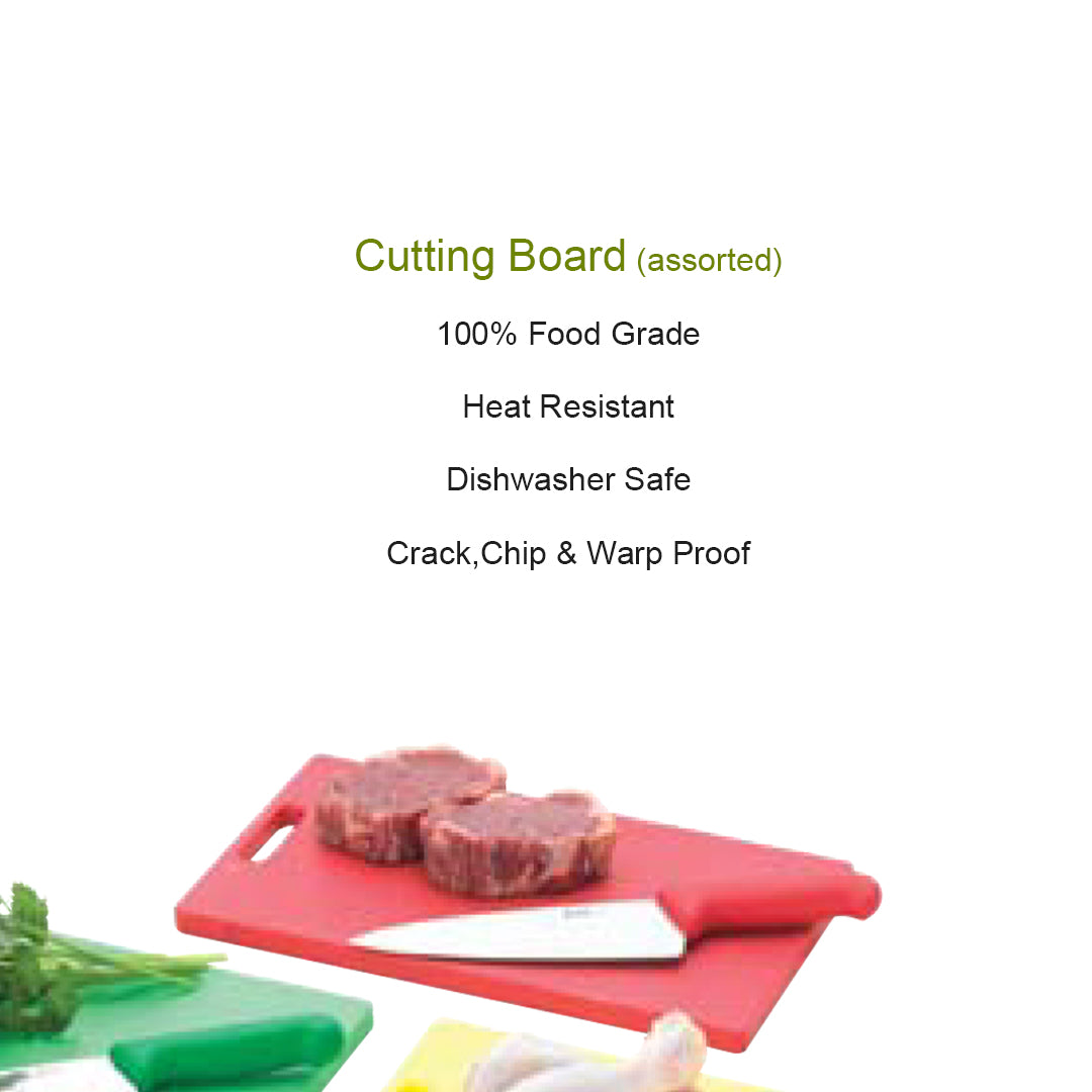 XPO Colour Cutting Board | Non-Slip Durable Kitchen Chopping Board for Food Preparation