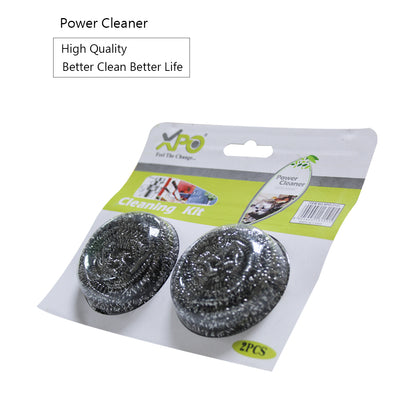 XPO Stainless Steel Wool Steel Scrubber Set (2 PCS) | Heavy Duty Scrubber for Kitchen Cleaning