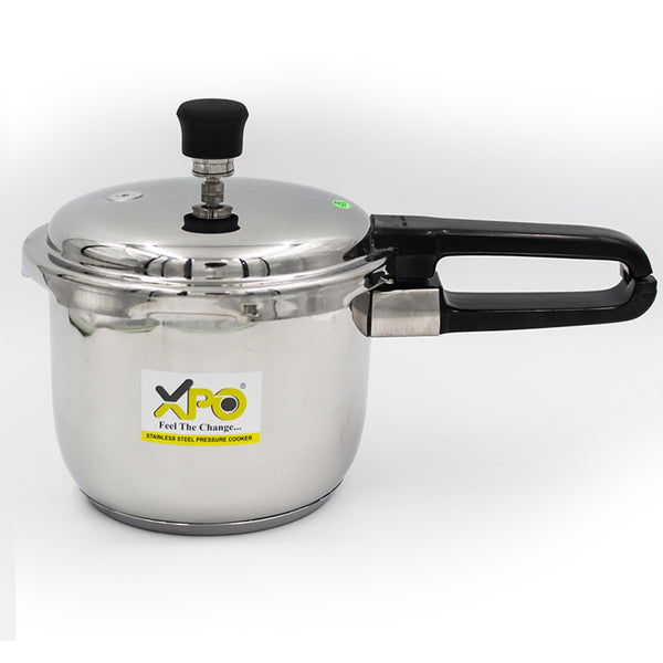 XPO Stainless Steel Pressure Cooker – Durable SS Cooker with Safety Locking Lid & Pressure Release Valve