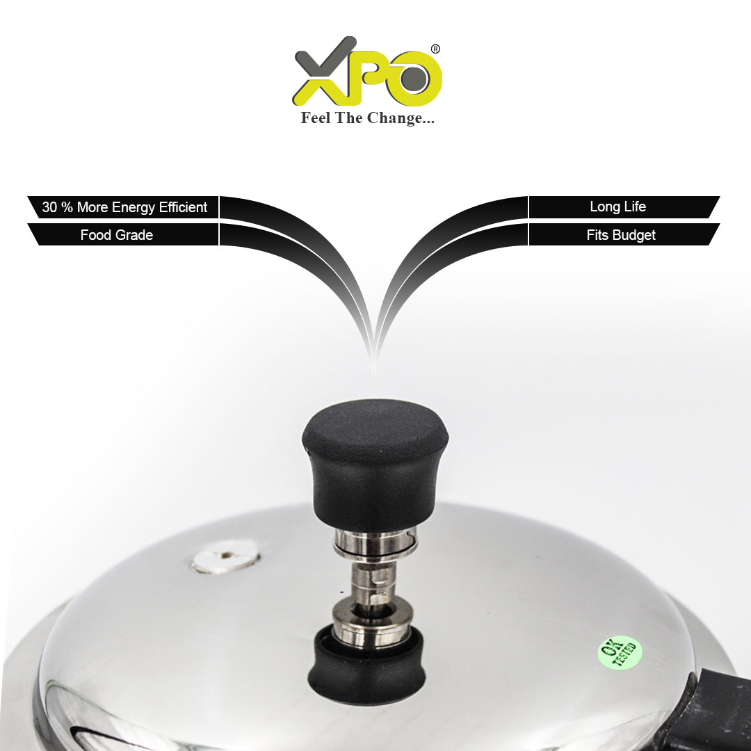 XPO Stainless Steel Pressure Cooker – Durable SS Cooker with Safety Locking Lid & Pressure Release Valve