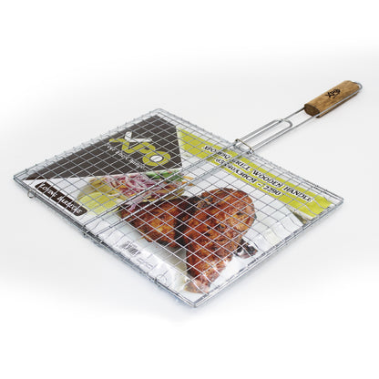 XPO Premium BBQ Grill 63×40×30 cm – Large Outdoor Grill with Wooden Handle