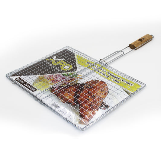XPO Premium BBQ Grill 63×40×30 cm – Large Outdoor Grill with Wooden Handle