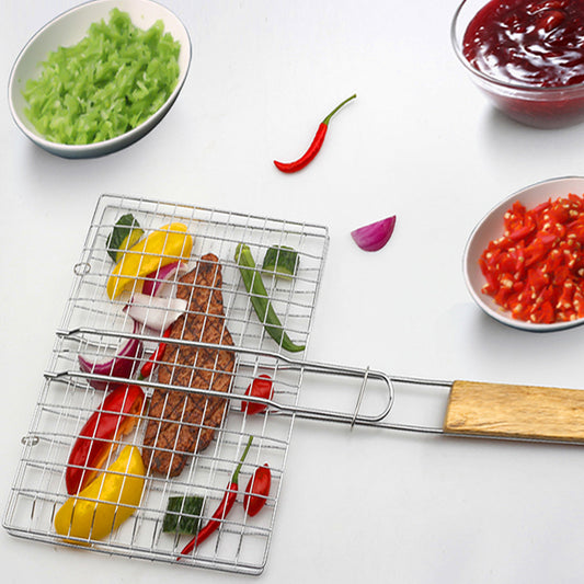 XPO Premium Compact BBQ Grill 45×34×21 cm – Outdoor Grill with Wooden Handle