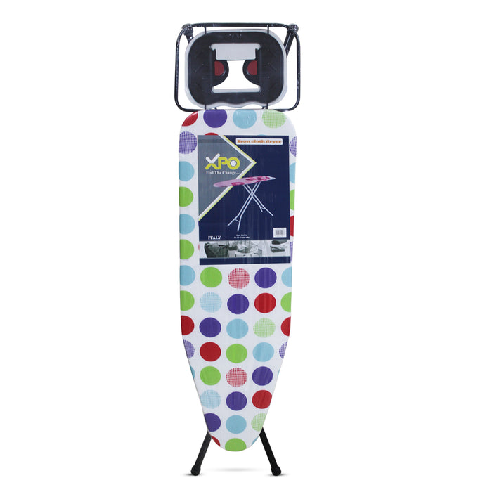 XPO 42x13M Ironing Board with Steam Iron Rest, Heat Resistant, Adjustable Height and Lock System ( Assorted Colors )
