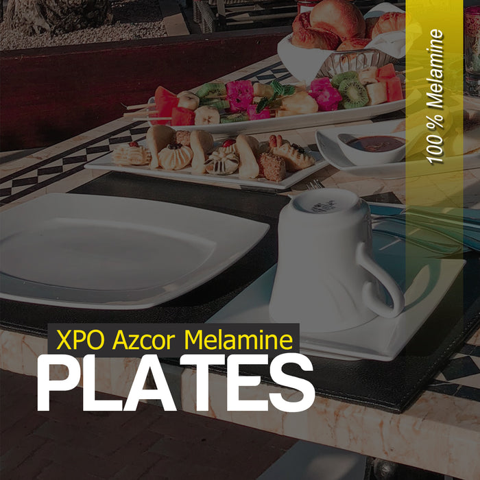 XPO Azcor Melamine Square Plates | 100% Melamine